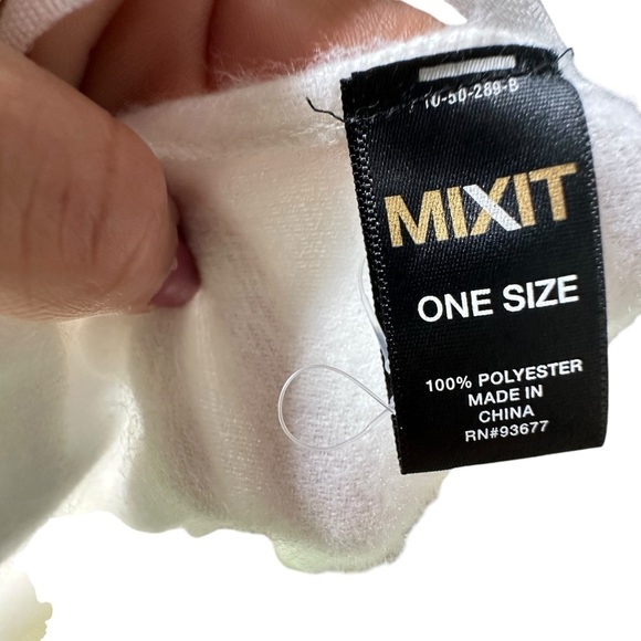 MIXIT Off White Soft Knit Wrap sz ONESIZE - Picture 2 of 14